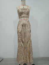 Robe de soirée à paillettes pour femme